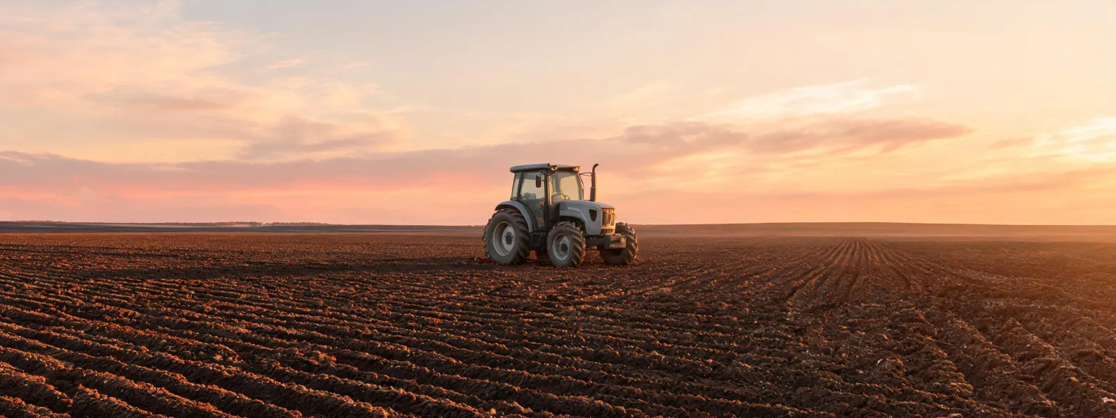 Compact tractor ready for farm work